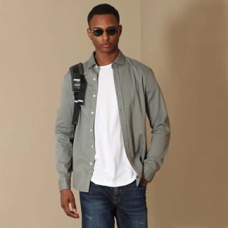 Lufian Chemise En Coton Manches longues Homme