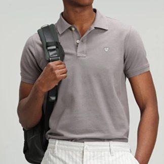 Lufian Polo Col Droit Manches Courtes Homme