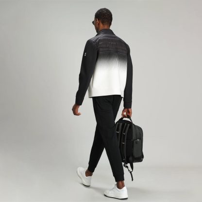 Lufian Lung Manteau Tissé à Col Droit Zippé Homme – Image 4